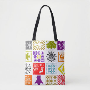 Bolso De Tela Navidades multicolores