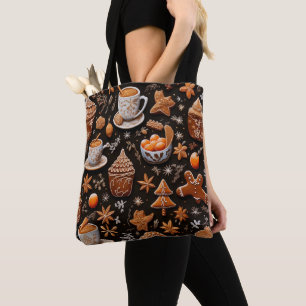 Bolso De Tela Navidades NARANJAS DE BROWN TAN GINGERBREAD COOKES