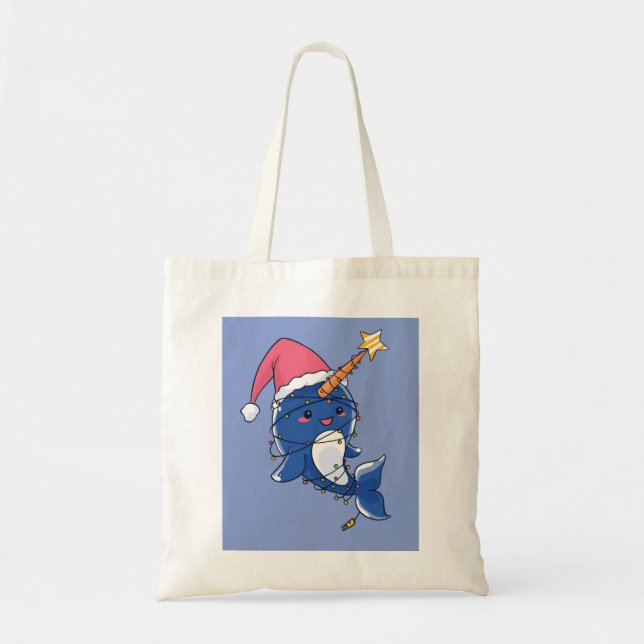Bolso De Tela Navidades Narwhale (Frente)