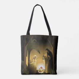 Bolso De Tela Navidades Natividad María, José y Niño Jesús