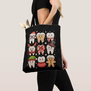 Bolso De Tela Navidades odontológicos se burlan de los dientes d