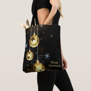 Bolso De Tela Navidades Ornamentos dorados Estrellas brillantes