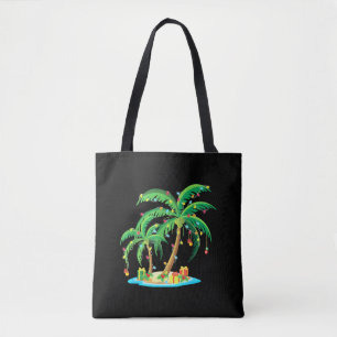 Bolso De Tela Navidades Palm Tree Tropical Xmas Gift Coconut