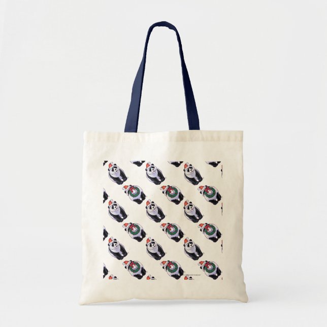 Bolso De Tela Navidades Panda Bear (Frente)