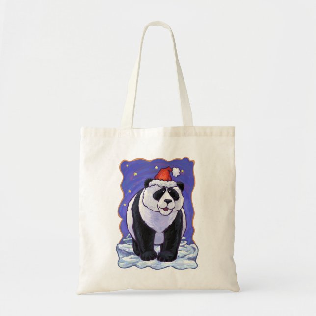 Bolso De Tela Navidades Panda Bear (Frente)