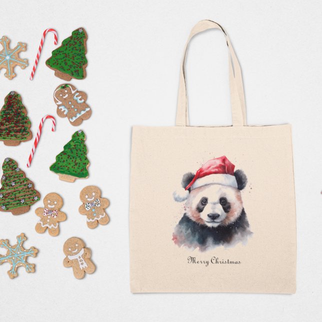 Bolso De Tela Navidades Panda, personalizable (Subido por el creador)