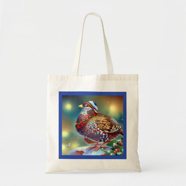 Bolso De Tela Navidades Partridge 4 (Frente)