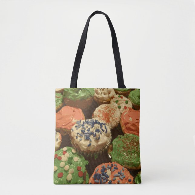 Bolso De Tela Navidades pasteles con salpicaduras (Anverso)
