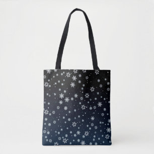 Bolso De Tela Navidades : Patrón de nieve