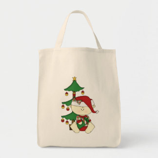 Bolso De Tela Navidades pequeños beben con árbol