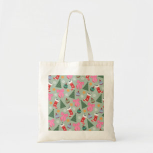 Bolso De Tela Navidades pequeños Mint Green