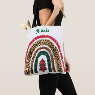 Bolso De Tela Navidades personalizados de moda verde arcoiris ro