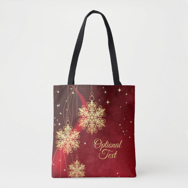 Bolso De Tela Navidades Personalizados filigreses de copos de ni (Anverso)