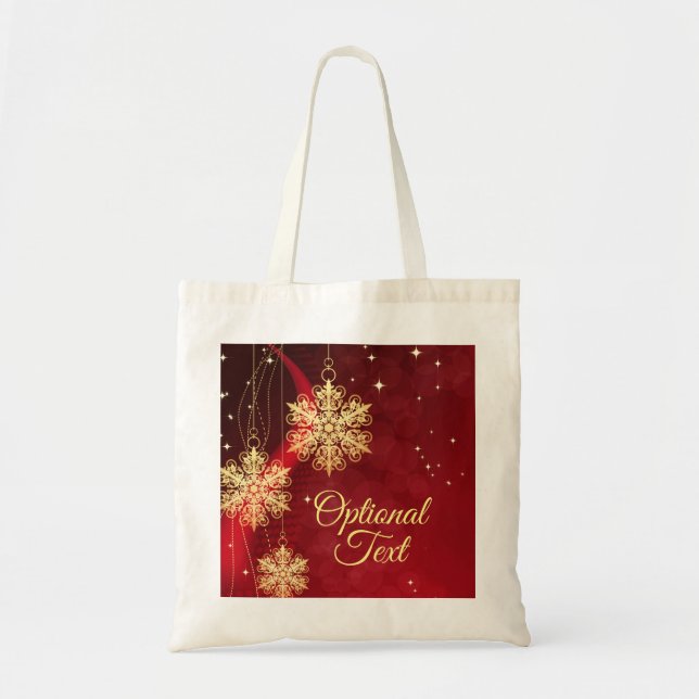 Bolso De Tela Navidades Personalizados filigreses de copos de ni (Frente)