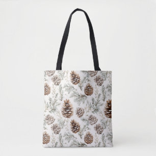 Bolso De Tela Navidades Pine Cones