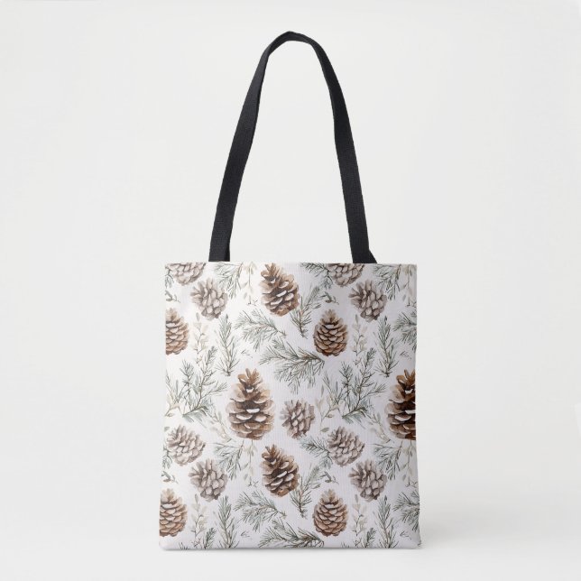 Bolso De Tela Navidades Pine Cones (Anverso)