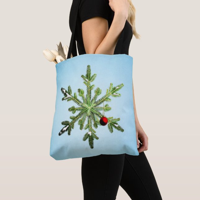 Bolso De Tela Navidades Pine Snowflake (Detalle)