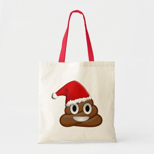 Bolso De Tela Navidades poop emoji (Frente)