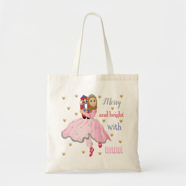 Bolso De Tela Navidades Presupuesto Tote Bag Nutcracker Lt Brn H (Frente)