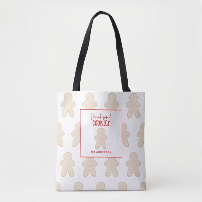 Bolso De Tela Navidades profesor de jengibre galletas inteligent (Anverso)