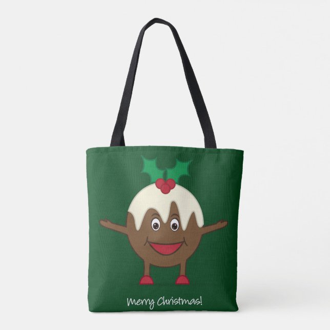 Bolso De Tela Navidades pudding personaje de caricatura (Reverso)