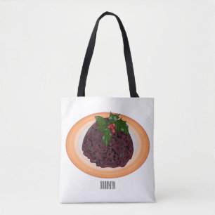 Bolso De Tela Navidades pudding personalizado ilustracion