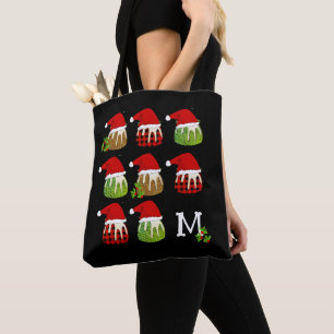 Bolso De Tela Navidades Pudding Santa Hats