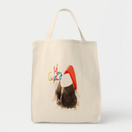 Bolso De Tela Navidades pug tote bag