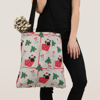Bolso De Tela Navidades Puggy Tote Bag