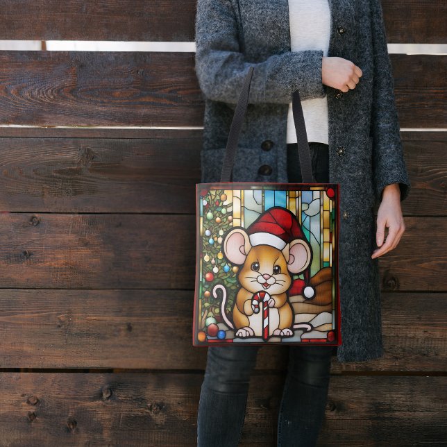 Bolso De Tela Navidades Ratón Faux Stained Glass (Subido por el creador)