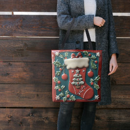 Bolso De Tela Navidades Red Stocking