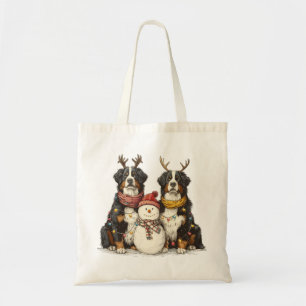 Bolso De Tela Navidades renos Perros de montaña Bernese