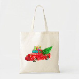 Bolso De Tela Navidades Retro Car Holiday