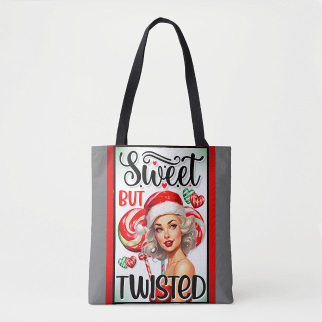 Bolso De Tela Navidades retro dulces y torcidos (Anverso)