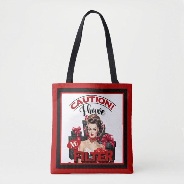 Bolso De Tela Navidades retro sin pinza de filtro (Anverso)