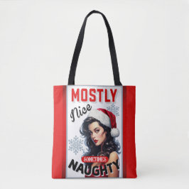 Bolso De Tela Navidades retro traviesos a veces traviesos pinup