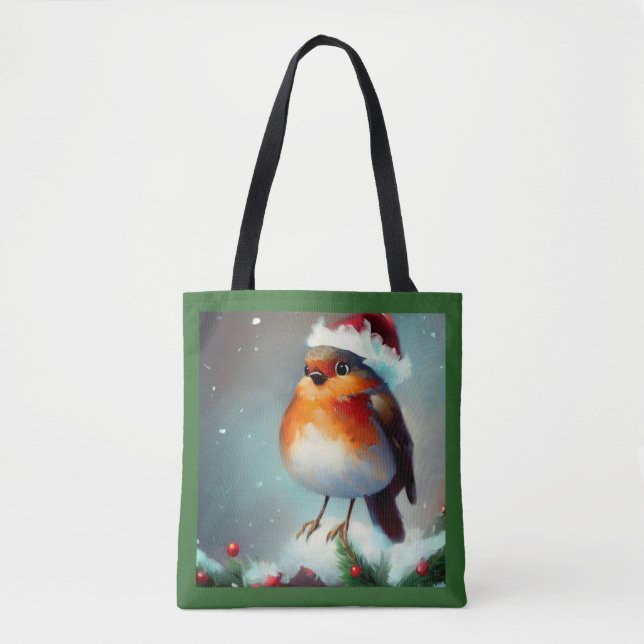 Bolso De Tela Navidades Robin 1 (Anverso)