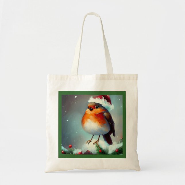 Bolso De Tela Navidades Robin 1 (Frente)