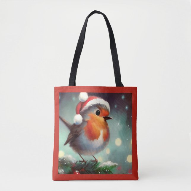 Bolso De Tela Navidades Robin 2 (Anverso)