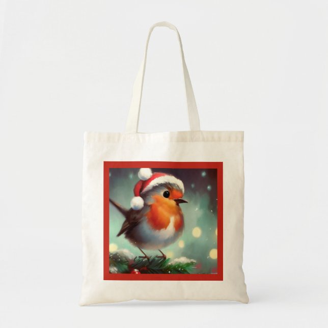 Bolso De Tela Navidades Robin 2 (Frente)