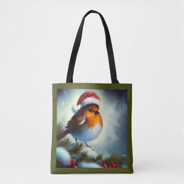 Bolso De Tela Navidades Robin 3 (Anverso)