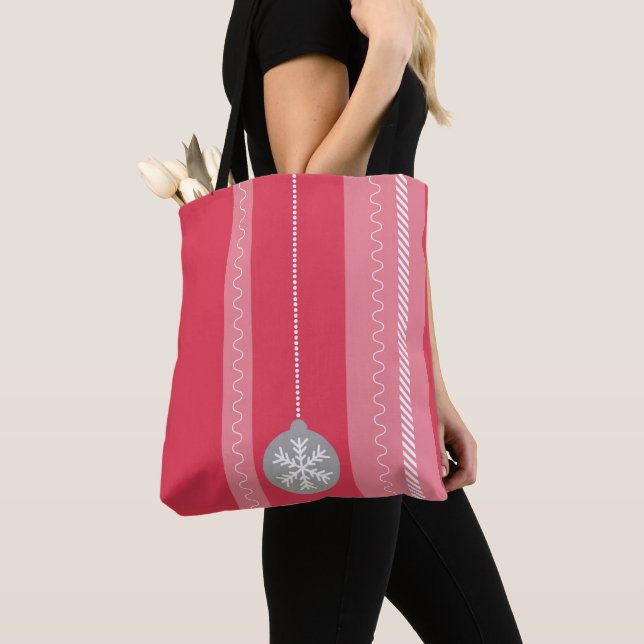 Bolso De Tela Navidades rojos (Detalle)