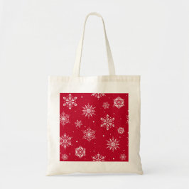 Bolso De Tela Navidades rojos de copas de nieve