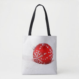Bolso De Tela Navidades Rojos Pelean Con Snowflake