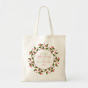 Bolso De Tela Navidades Rojos Y Verdes Trimmins Wreath