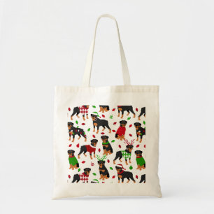 Bolso De Tela Navidades Rottweiler Tote Bag