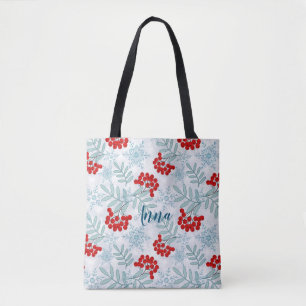 Bolso De Tela Navidades, Rowan, rojo, blanco, copos de nieve