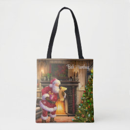 Bolso De Tela Navidades Santa