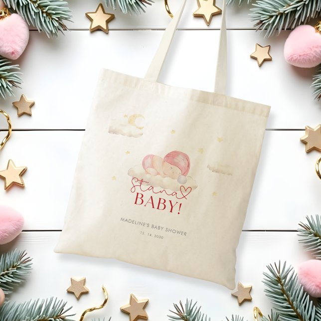 Bolso De Tela Navidades Santa Baby Girl Shower (Subido por el creador)