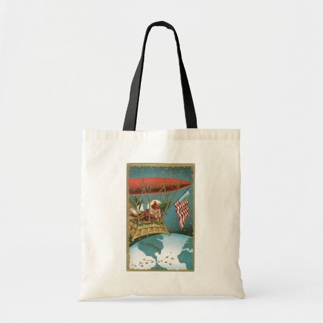 Bolso De Tela Navidades, Santa Claus (Frente)